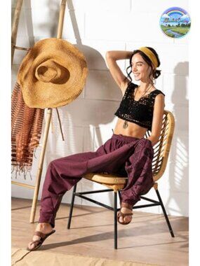 Women's Harem Pants Boho Yoga Baggy Cotton Lounge Pants